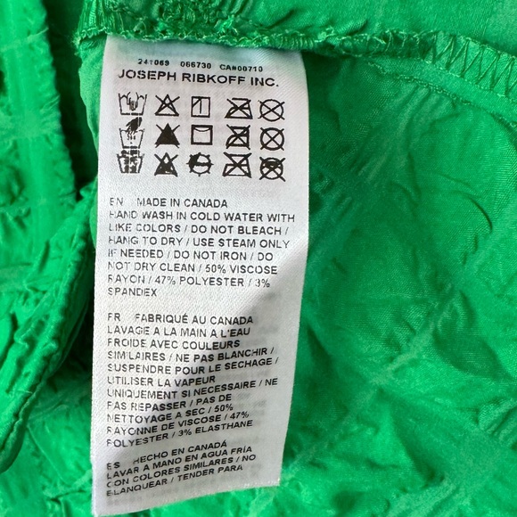 Joseph Ribkoff Island Green Textured Jacket Stand Collar US Size 10 Style 241069 - Picture 9 of 9